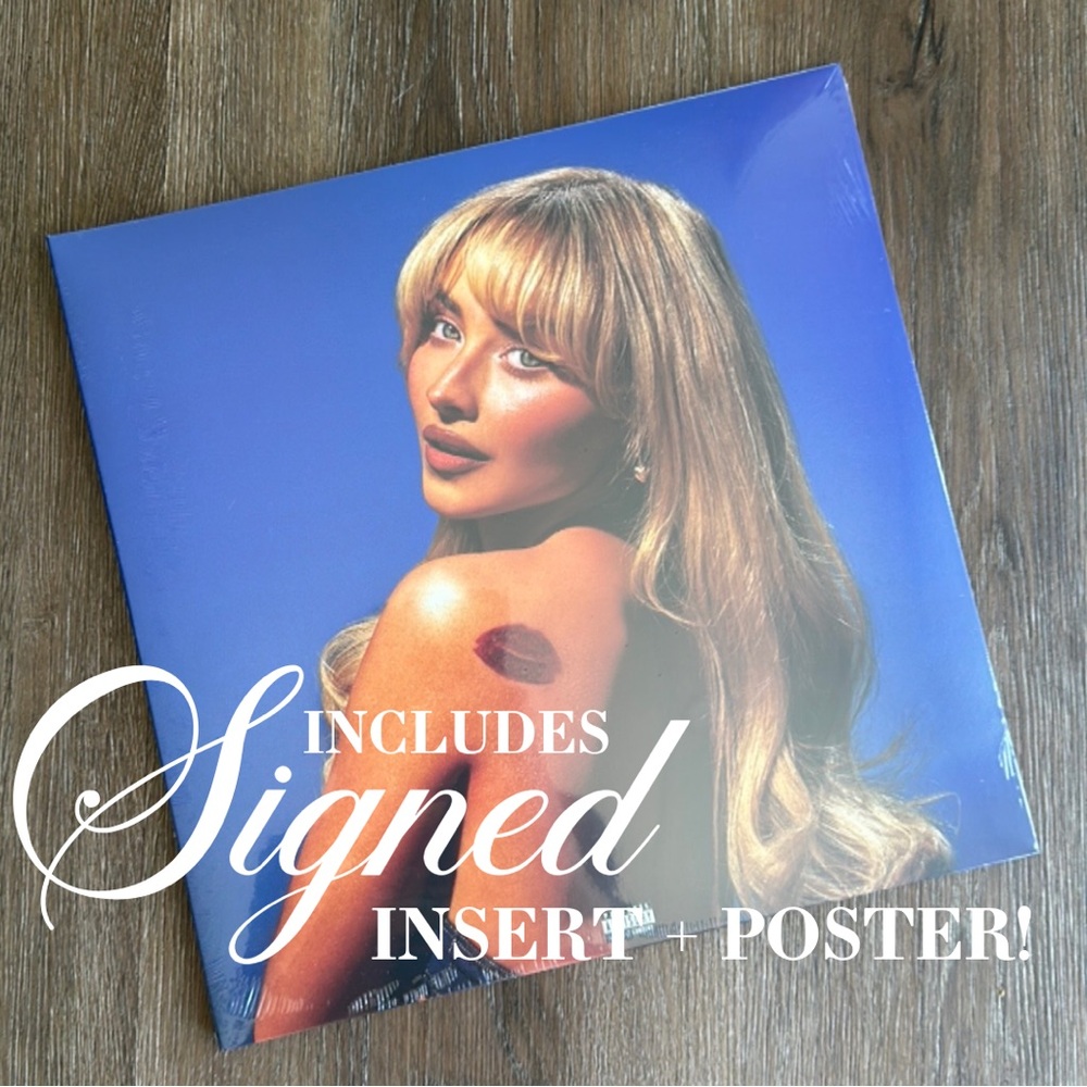 NEW SIGNED SEALED Sabrina Carpenter Short ‘n Sweet Sky Blue LP with Poster!!